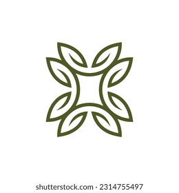 Plantilla de diseño de logotipo de patrones florales Ilustración vectorial