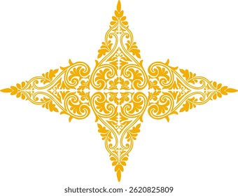 floral pattern looks like star. pattern used for decoration