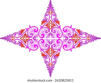 floral pattern looks like star. pattern used for decoration