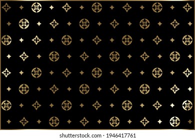 Floral Pattern, Luxury background. black ornament for fabric, packaging. Ornate Damask flower ornament, Ideal for printing on fabric or paper for Wallpapers, Textile, Wrapping. Vector illustration.