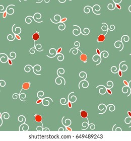 Floral pattern made of doodles. Seamless background, vector pattern for cushion, pillow, bandanna, kerchief, shawl fabric print. Texture for clothes and bedclothes. Cartoon flowers