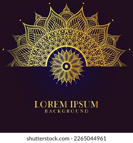 Floral pattern mandala art isolated on a dark background, decoration elements for meditation poster or banner, yoga banner, henna. tattoo art, traditional circle pattern mandala art vector art