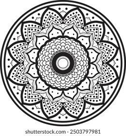 Floral Pattern Mandala vector Illustration 