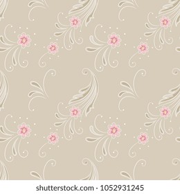 Floral pattern in the many kind of flowers.  Botanical Motifs . Seamless vector texture.