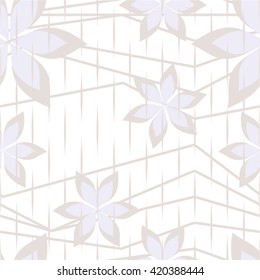 floral pattern, mesh, line, seamless vector background...