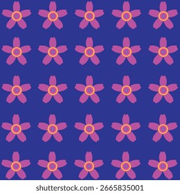 floral pattern. Minimal seamless texture with small flower shapes. Abstract black and white geometric background. For print, package
