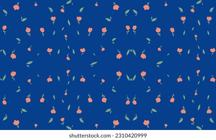 Fondo mínimo de patrón floral, ilustración vectorial