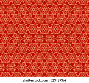 floral pattern. modern ornament. vector illustration for design wedding invitation, background, wallpaper. gold on red color