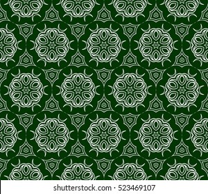 floral pattern. modern ornament. vector illustration for design wedding invitation, background, wallpaper. green color