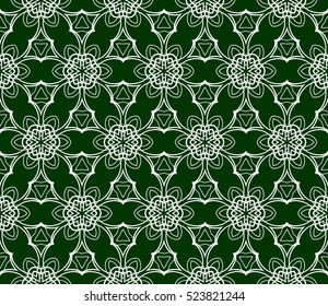 floral pattern. modern ornament. vector illustration for design wedding invitation, background, wallpaper. green color