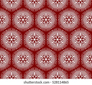 floral pattern. modern ornament. vector illustration red, silver color