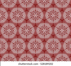floral pattern. modern ornament. vector illustration red, silver color