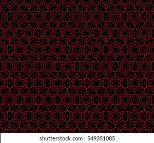 floral pattern. modern ornament. vector illustration red, black color
