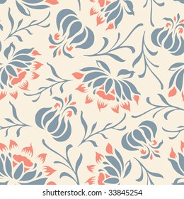 floral pattern in modern style