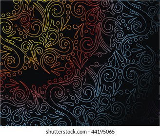 floral pattern in modern style, vector illustration