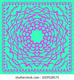 Floral pattern. modern vector illustration. hand drawn henna india tribal paisley background