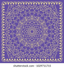 Floral pattern. modern vector illustration. hand drawn henna india tribal paisley background