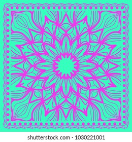 Floral pattern. modern vector illustration. hand drawn henna india tribal paisley background