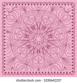 Floral pattern. modern vector illustration. hand drawn henna india tribal paisley background
