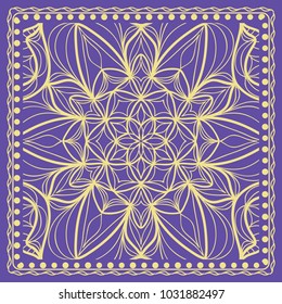 Floral pattern. modern vector illustration. hand drawn henna india tribal paisley background