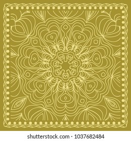 Floral pattern. modern vector illustration. hand drawn henna india tribal paisley background