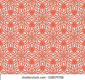 floral pattern. modern volume immitation. vector illustration for design wedding invitation, background, wallpaper. red color