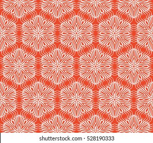 floral pattern. modern volume immitation. vector illustration for design wedding invitation, background, wallpaper. red color