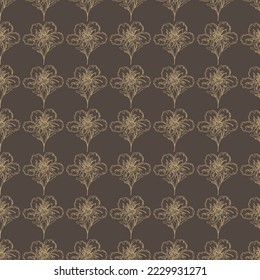 Blumenmuster, Monochrom für Tapete Klassiker. Hotelausstattung, Ledernotebook.