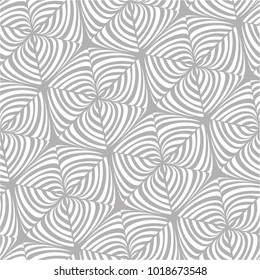 Floral pattern mosaic, rhombus, curve, twisted, stripes, seamless vector background.