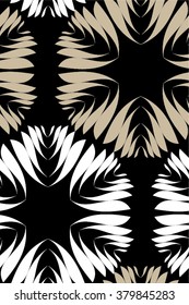 Floral pattern mosaic seamless vector background.