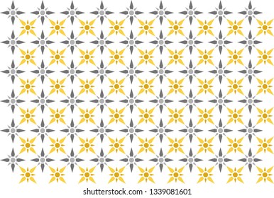 Floral pattern motif, geometric background, art illustration of floral 