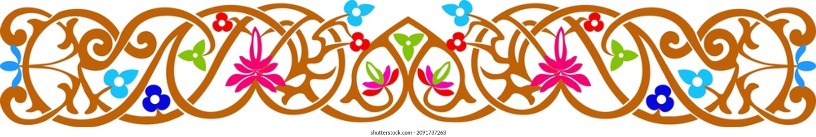 floral pattern with multi color flowers. can be repeated