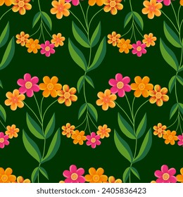 Floral pattern. Natural drawing. For print.