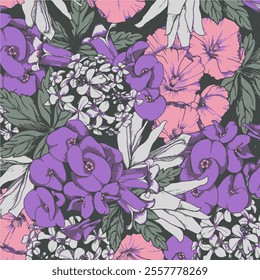 Floral Pattern NAture Design Fabric Textile Illustration Vector