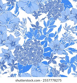 Floral Pattern NAture Design Fabric Textile Illustration Vector