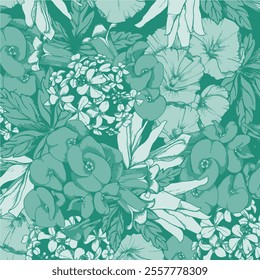 Floral Pattern NAture Design Fabric Textile Illustration Vector