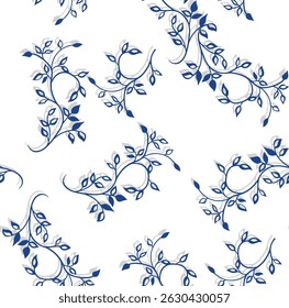 Vetor de ilustração de tecido de design de natureza de padrão floral