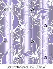 Floral Pattern Nature Design Fabric Textile Illustration Vector