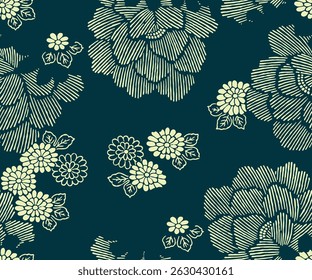 Floral Pattern Nature Design Fabric Textile Illustration Vector