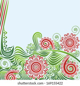 Floral pattern nature spring background vector illustration