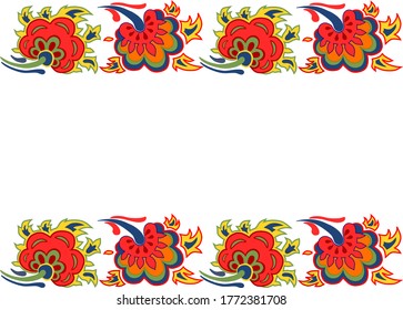 Floral pattern.  Old Polish design.