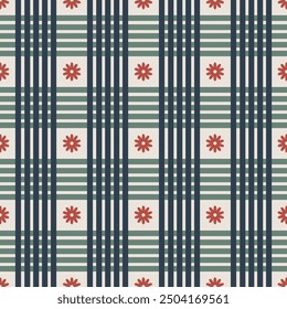 Floral pattern on background vector. Cute floral print.