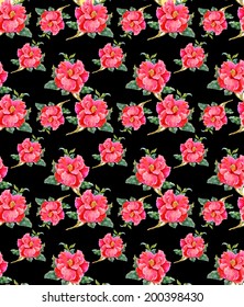 Floral pattern on a black background vector