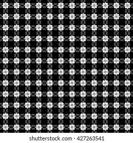Floral pattern on black background.
