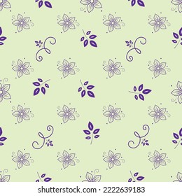 Floral pattern on a bright background. Pattern for fabric or wrapping paper. Vector flower pattern