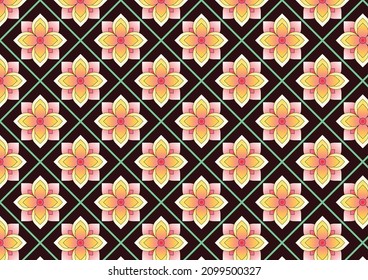 Floral pattern on a brown background