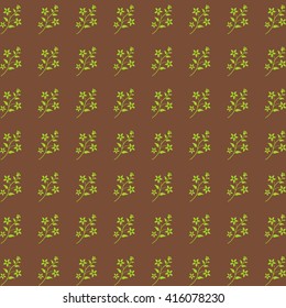 Floral pattern on the brown background