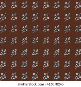 Floral pattern on the brown background