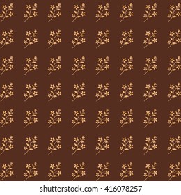 Floral pattern on the brown background