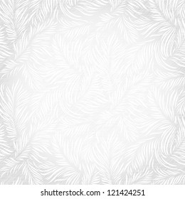 Floral pattern on a frosty window. Vector illustration contains two seamless